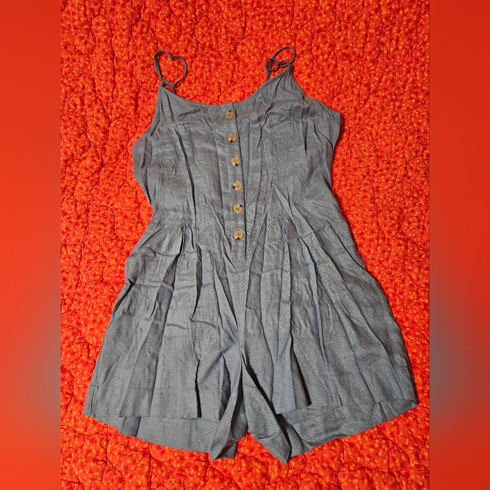 LOFT Chambray Denim Romper